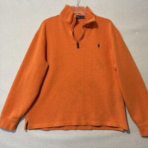 Polo by Ralph Lauren Orange Quarter-Zip Sweatshirt